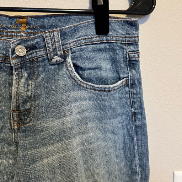 7 For All Mankind Light Blue Flare Jeans Size 27 - Picture 5 of 10